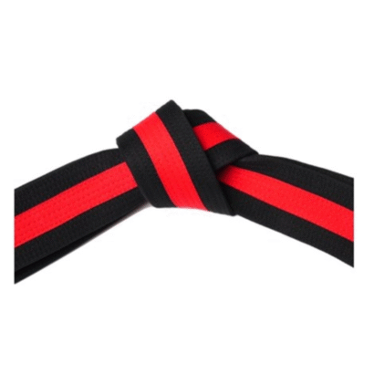 Deluxe Black Belt Red Stripe